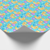 Gummi Duckies und Blasen Geschenkpapier (Ecke)