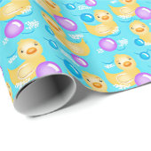Gummi Duckies und Blasen Geschenkpapier (Rolleneckpunkt)