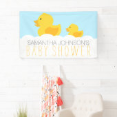 Gummi Duckies Yellow Neutral Baby Shower Banner (Insitu)