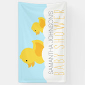 Gummi Duckies Yellow Neutral Baby Shower Banner (Vertikal)