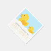 Gummi Duckies Yellow Neutral Baby Shower Serviette (Ecke)