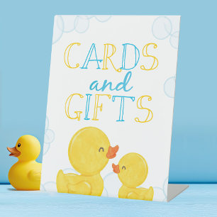Gummi Duckkarten & Geschenke Geburtstag oder Babyd Sockelschild