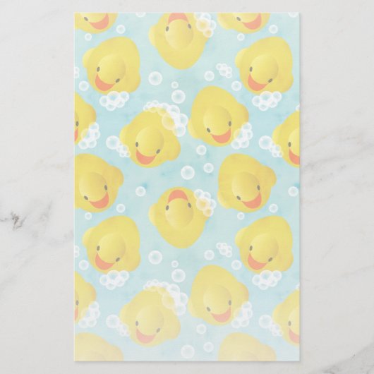 Gummi Ducks Bath Pattern Briefpapier (Vorderseite)