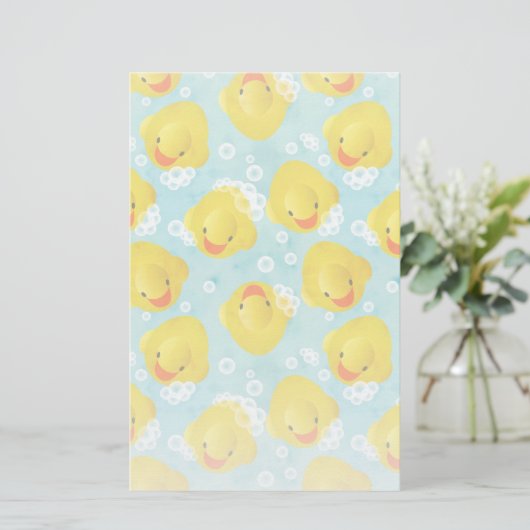 Gummi Ducks Bath Pattern Briefpapier (Stehend Vorderseite)