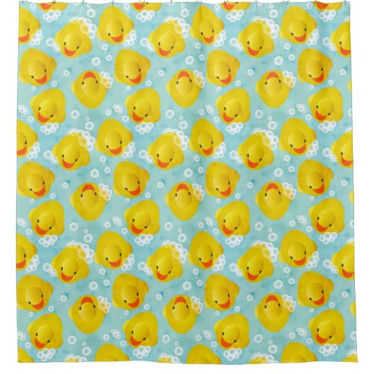 Gummi Ducks Bath Pattern Duschvorhang (Vorderseite)