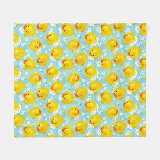 Gummi Ducks Bath Pattern Fleecedecke (Vorderseite (Horizontal))