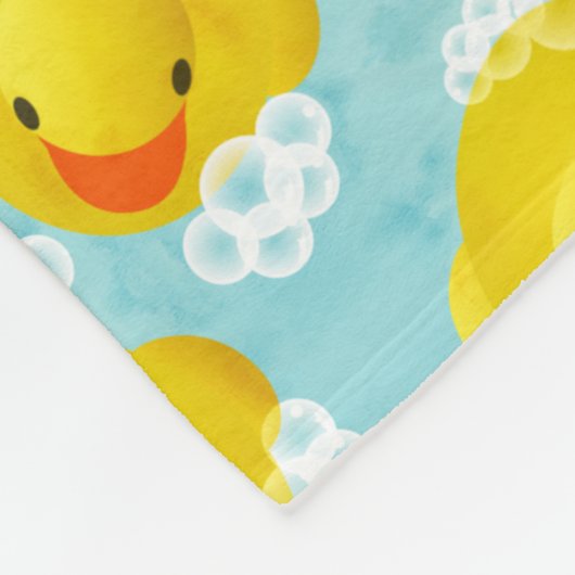 Gummi Ducks Bath Pattern Fleecedecke (Ecke)