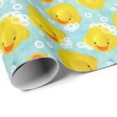 Gummi Ducks Bath Pattern Geschenkpapier (Rolleneckpunkt)