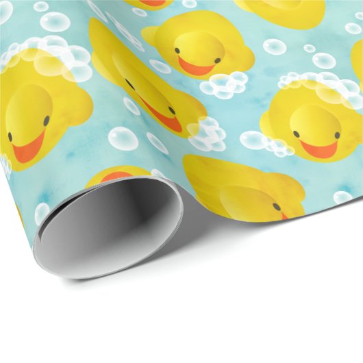 Gummi Ducks Bath Pattern Geschenkpapier (Rolleneckpunkt)