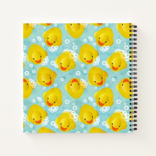 Gummi Ducks Bath Pattern Notizblock (Rückseite)