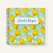 Gummi Ducks Bath Pattern Notizblock (Vorderseite)