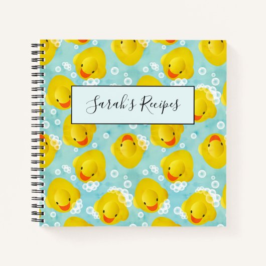 Gummi Ducks Bath Pattern Notizblock (Vorderseite)