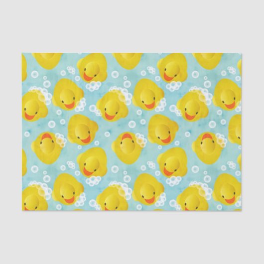 Gummi Ducks Bath Pattern Seidenpapier (Vorderseite)