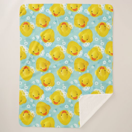 Gummi Ducks Bath Pattern Sherpadecke (Vorderseite)