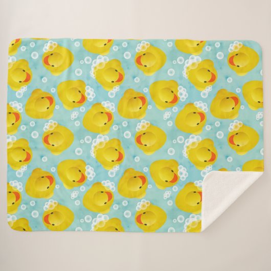 Gummi Ducks Bath Pattern Sherpadecke (Vorderseite (Horizontal))