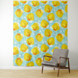 Gummi Ducks Bath Pattern Wandteppich