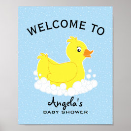 Gummi Ducky Baby Dusche Begrüßungszeichen Poster