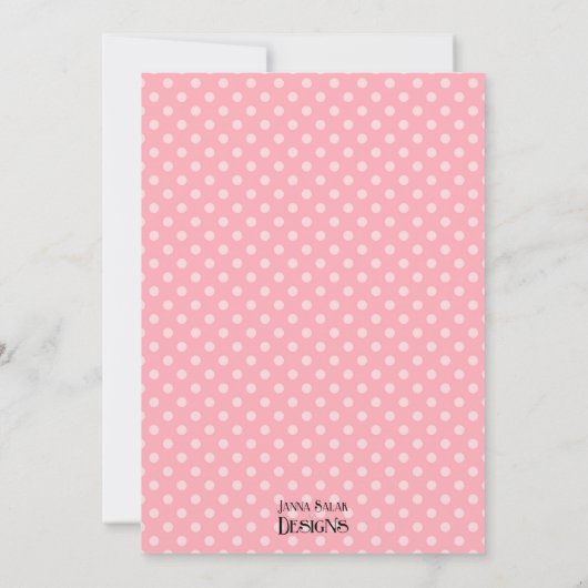 Gummi Ducky Baby Dusche Einladung Rosa & Gelb (Rückseite)