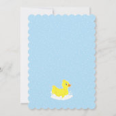Gummi Ducky Baby Duschkabine Einladung (Rückseite)