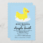 Gummi Ducky Baby Duschkabine Einladung (Vorne/Hinten)