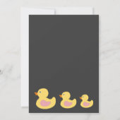 Gummi Ducky Babydusche INvitation Einladung (Rückseite)