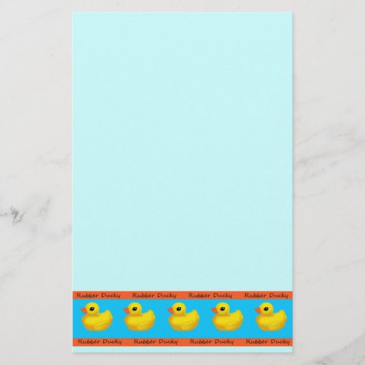 Gummi Ducky Band Stationary Sheets Briefpapier (Vorderseite)
