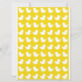 Gummi Ducky Einladung zur Baby Dusche gelb (Rückseite)