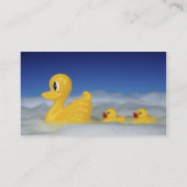Gummi Ducky Familie im Bad Visitenkarte (Rückseite)