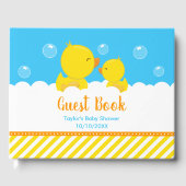 Gummi Ducky Gelb und Blue Baby Dusche Gästebuch (Vorderseite)