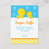 Gummi Ducky Gelb und Blue Diaper Raffel Begleitkarte (Vorderseite)