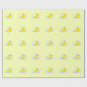 Gummi Ducky in Bubbles Baby Dusche Geschenkpapier (Flach)
