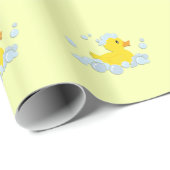 Gummi Ducky in Bubbles Baby Dusche Geschenkpapier (Rolleneckpunkt)