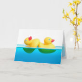 Gummi Ducky Karte (Gelbe Blume)