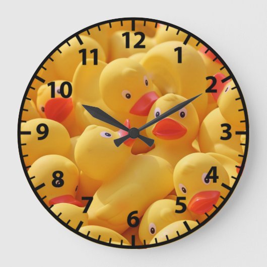 Gummi Ducky Kid's Bathroom Wall Clock Große Wanduhr (Vorderseite)