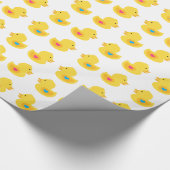 Gummi Ducky Pink oder Blau Geschenkpapier (Ecke)