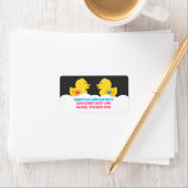 Gummi Ducky Pink oder Blue Gender Reveal Party Adressaufkleber (Insitu)