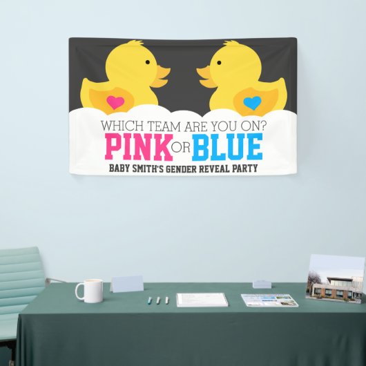 Gummi Ducky Pink oder Blue Gender Reveal Party Banner (Messeveranstaltung)