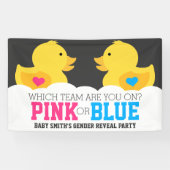 Gummi Ducky Pink oder Blue Gender Reveal Party Banner (Horizontal)
