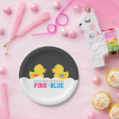 Gummi Ducky Pink oder Blue Gender Reveal Party Pappteller (Party)