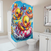 "Gummi Ducky Racing Fun" Duschvorhang (Beispiel)