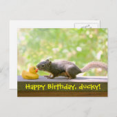 Gummi Ducky und Eichhörnchen Küssen Postkarte (Vorne/Hinten)