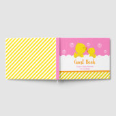 Gummi Ducky Yellow and Pink Baby Dusche Gästebuch (Voll)