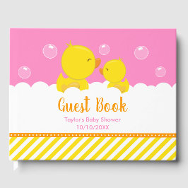 Gummi Ducky Yellow and Pink Baby Dusche Gästebuch