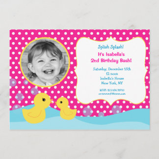 Gummi Ente Foto Geburtstag Einladungen