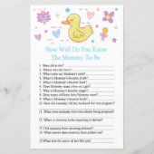 Gummi Ente Wie gut kennen Sie Babydusche? (Vorderseite)