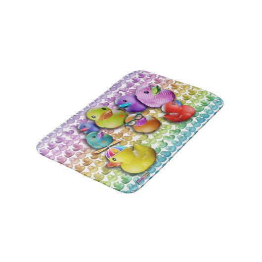 GUMMI-ENTEN BADEMATTE (Schrägansicht)