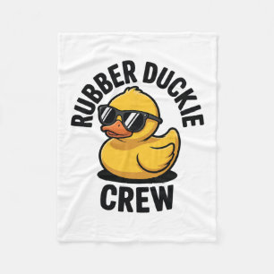 Gummi-Enten-Crew-Boot-Ponton-lustige-Gummiente Fleecedecke