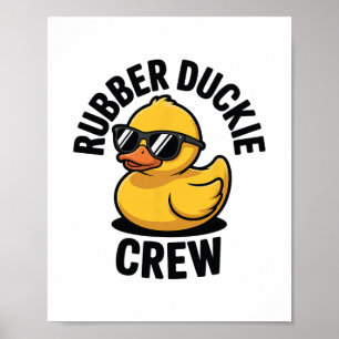 Gummi-Enten-Crew-Boot Ponton Lustige Gummiente Poster