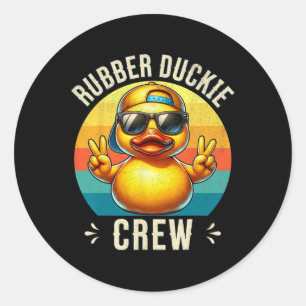 Gummi-Enten-Crew Kreuzfahrt Enten passend Gruppe Runder Aufkleber