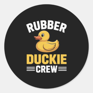 Gummi-Enten-Crew-Kreuzfahrt-Trupp-Liebe-Ente Runder Aufkleber